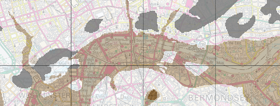 British Geological Survey GeoSure from Joanna James Map Portal.
