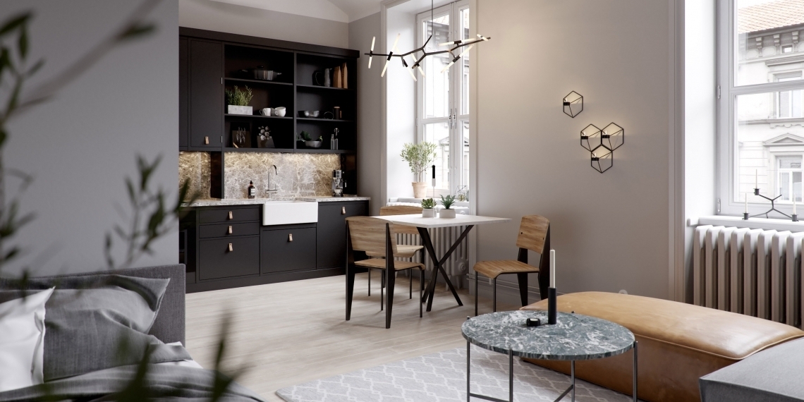 Interior CGI visualisation for property marketing